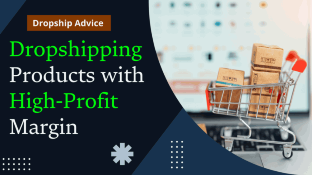 A selection of top dropshipping products with high-profit margins displayed on a modern ecommerce website.