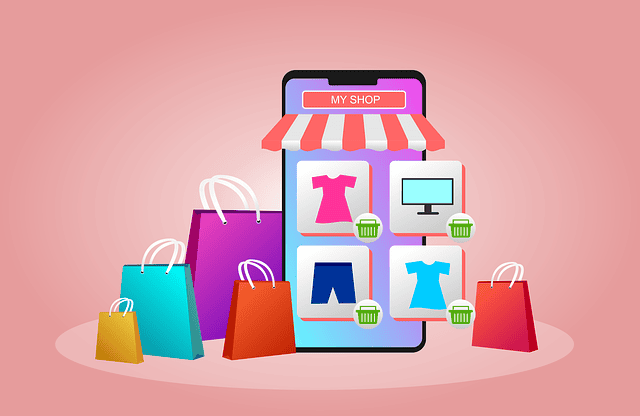 Graphic showing various ecommerce business ideas, including subscription boxes, handmade products, beauty items, and pet products, highlighting profitable niches for online stores.